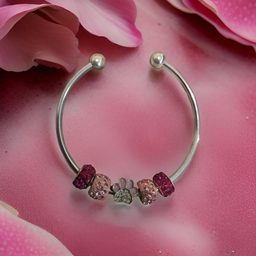 Dog Paw in PInk Bangle~